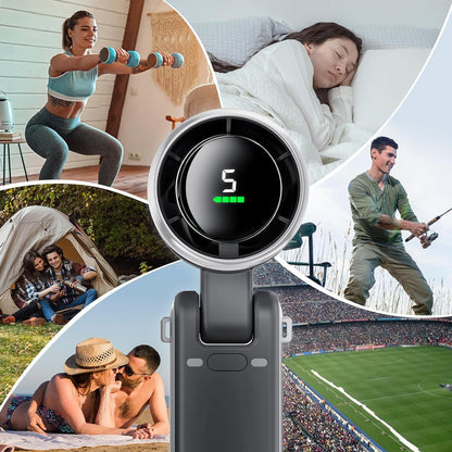 5-Speed Foldable Fan Compact, Strong Wind, Rechargeable, On-the-Go Cooling