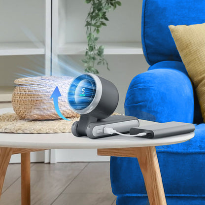 5-Speed Foldable Fan Compact, Strong Wind, Rechargeable, On-the-Go Cooling