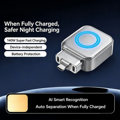 Summer Awakening:! 140W Super Fast Charger with AI Auto Shutdown USB-C PD3.1 Intelligent Battery Protection Universal