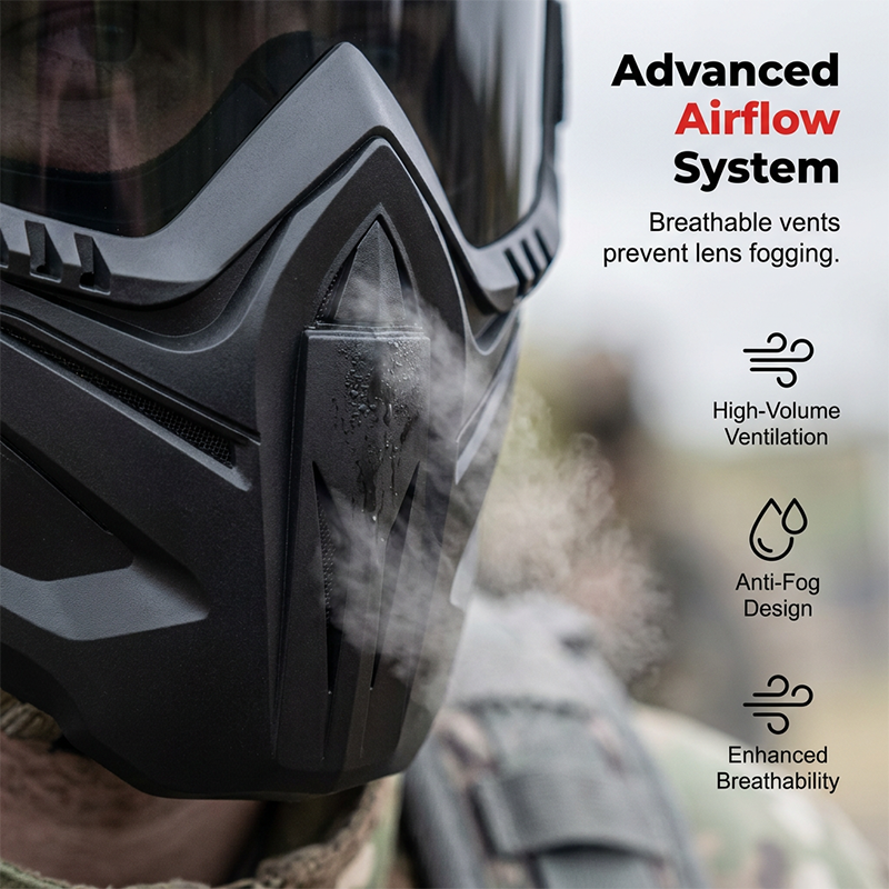 Detachable Full Face Goggle Mask Ultimate Protection & Tactical Style