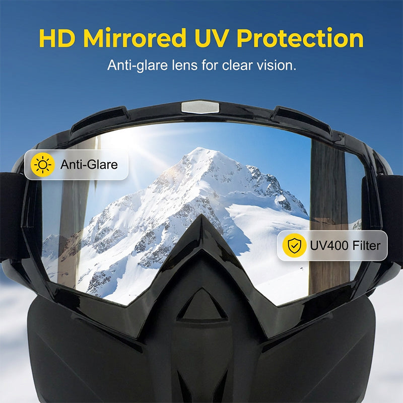 Detachable Full Face Goggle Mask Ultimate Protection & Tactical Style
