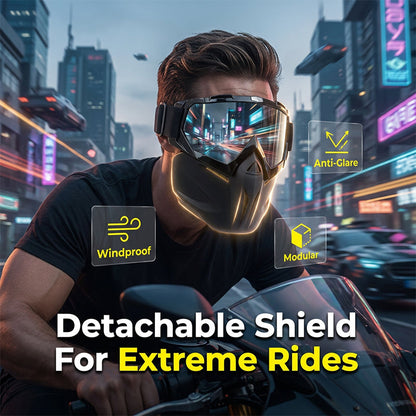 Detachable Full Face Goggle Mask Ultimate Protection & Tactical Style