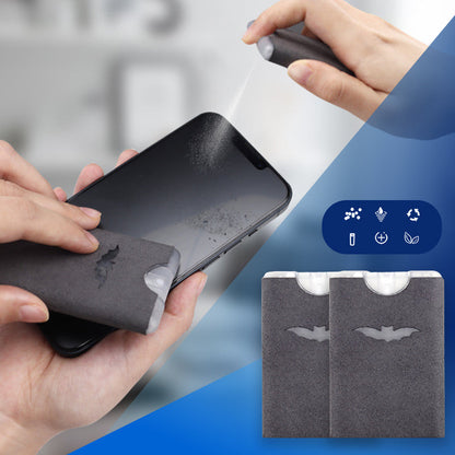 2-in-1 Screen Cleaner & Microfiber Cloth Portable, Residue-Free, Gentle