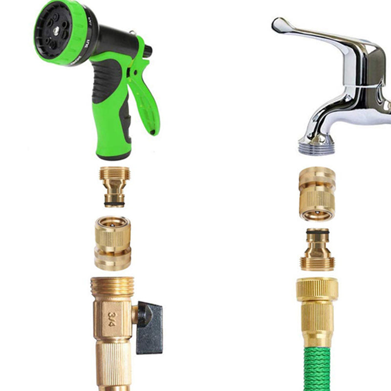 3/4" Brass Quick Connect Fitting Rust-Proof, Leak-Free, Universal