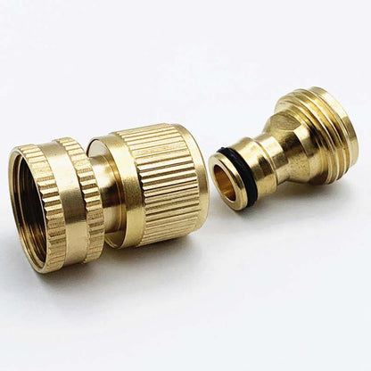 3/4" Brass Quick Connect Fitting Rust-Proof, Leak-Free, Universal