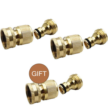 3/4" Brass Quick Connect Fitting Rust-Proof, Leak-Free, Universal