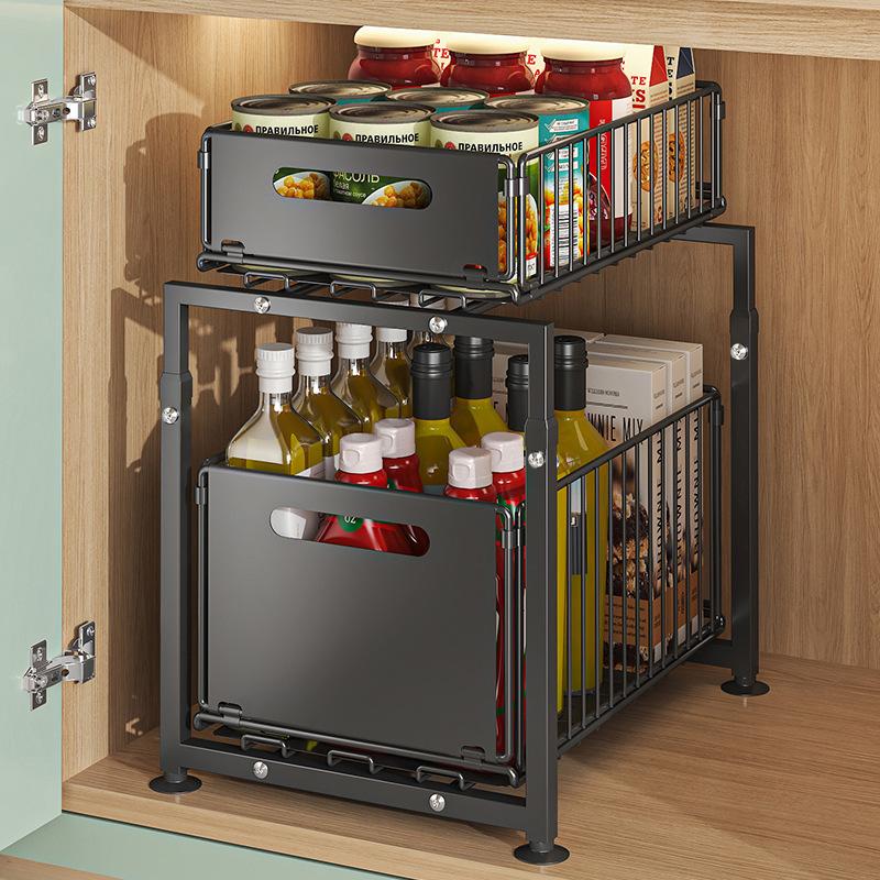 NOW! 2-Tier Pull-Out Shelf Expandable Under Sink Organizer