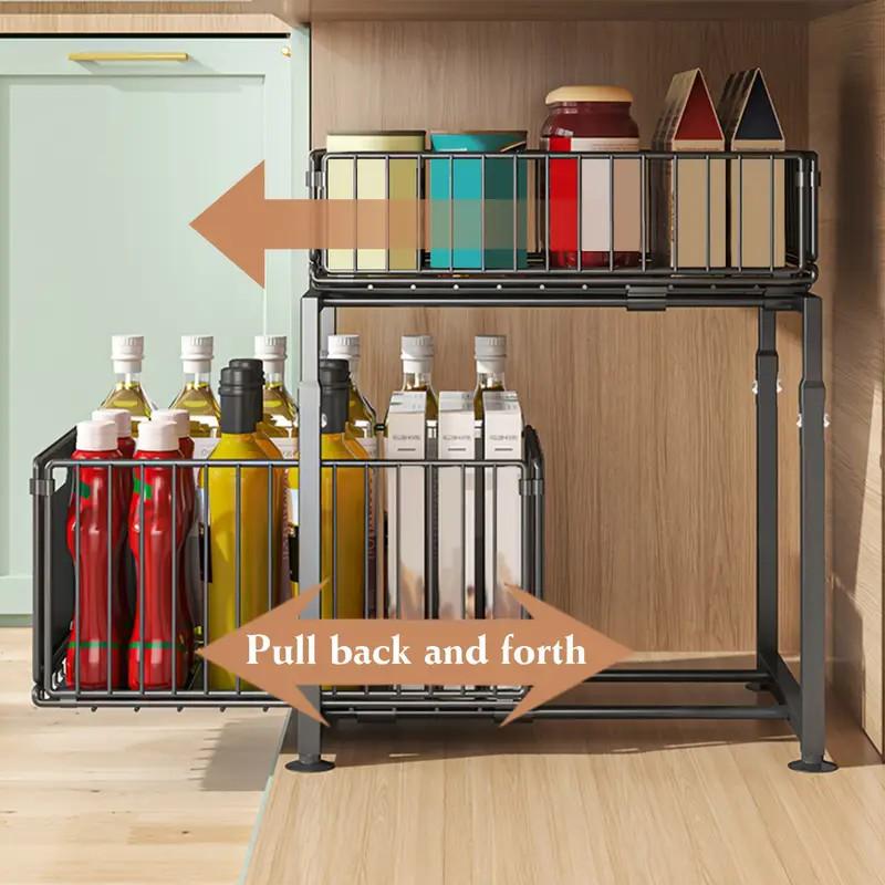 NOW! 2-Tier Pull-Out Shelf Expandable Under Sink Organizer