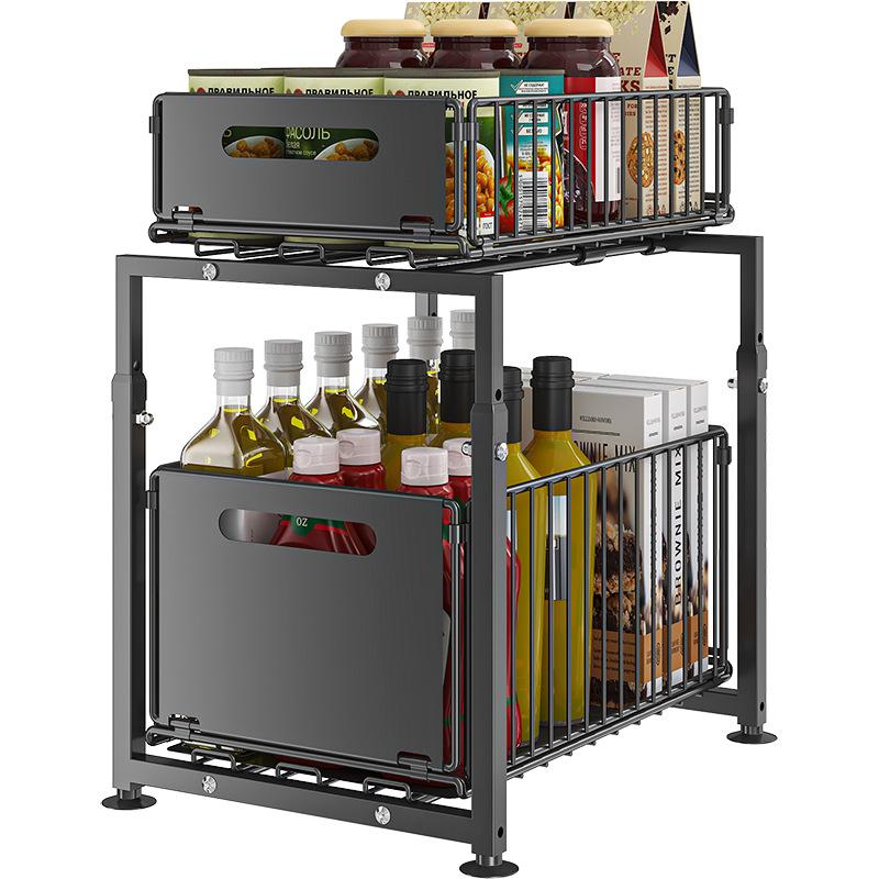 NOW! 2-Tier Pull-Out Shelf Expandable Under Sink Organizer