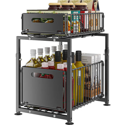 NOW! 2-Tier Pull-Out Shelf Expandable Under Sink Organizer