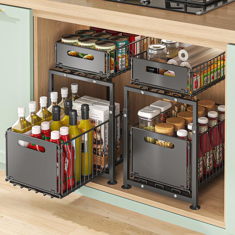 NOW! 2-Tier Pull-Out Shelf Expandable Under Sink Organizer