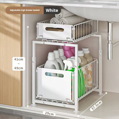 NOW! 2-Tier Pull-Out Shelf Expandable Under Sink Organizer