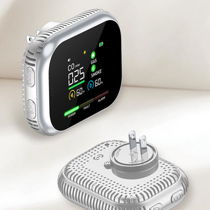 🛡️  6-in-1 Portable Indoor Environment Monitor– CO, Gas, Smoke, Temperature & Humidity Monitor
