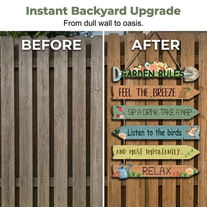 Rustic Wooden Garden Sign