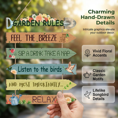 Rustic Wooden Garden Sign