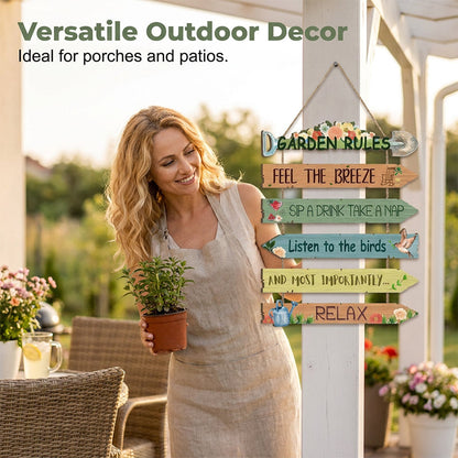 Rustic Wooden Garden Sign