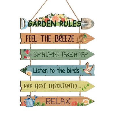 Rustic Wooden Garden Sign