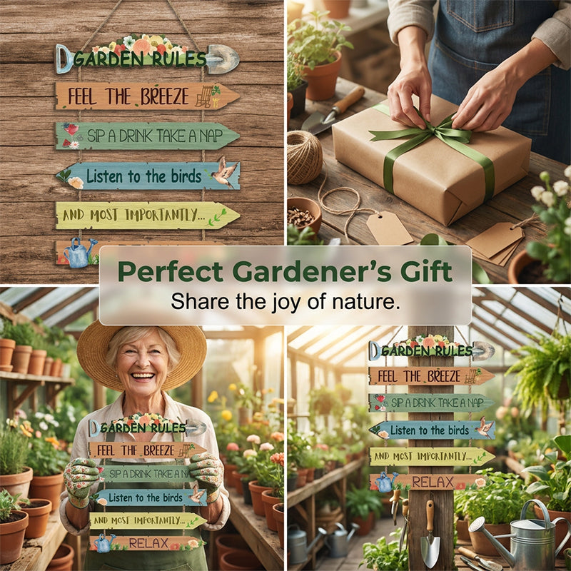 Rustic Wooden Garden Sign