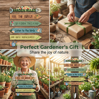 Rustic Wooden Garden Sign