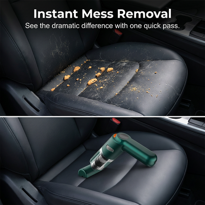Cordless car vacuum 10000Pa suction, lightweight, long battery life!