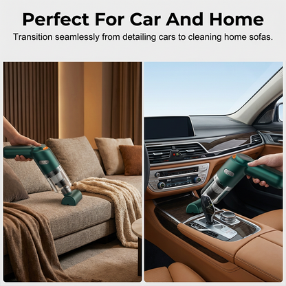 Cordless car vacuum 10000Pa suction, lightweight, long battery life!