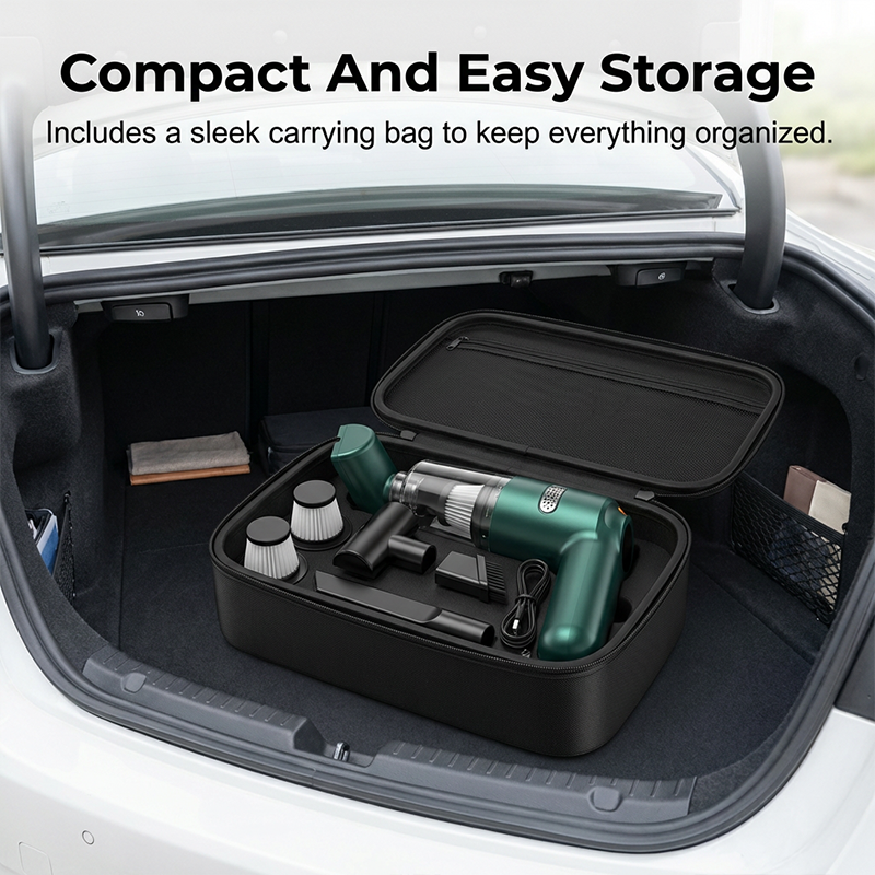 Cordless car vacuum 10000Pa suction, lightweight, long battery life!