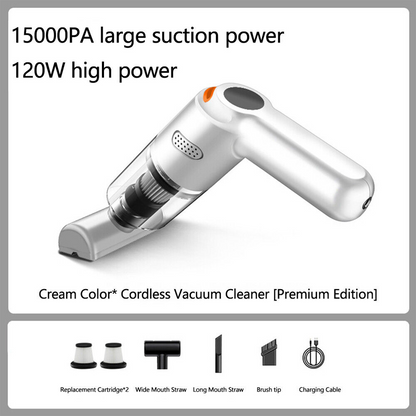 Cordless car vacuum 10000Pa suction, lightweight, long battery life!