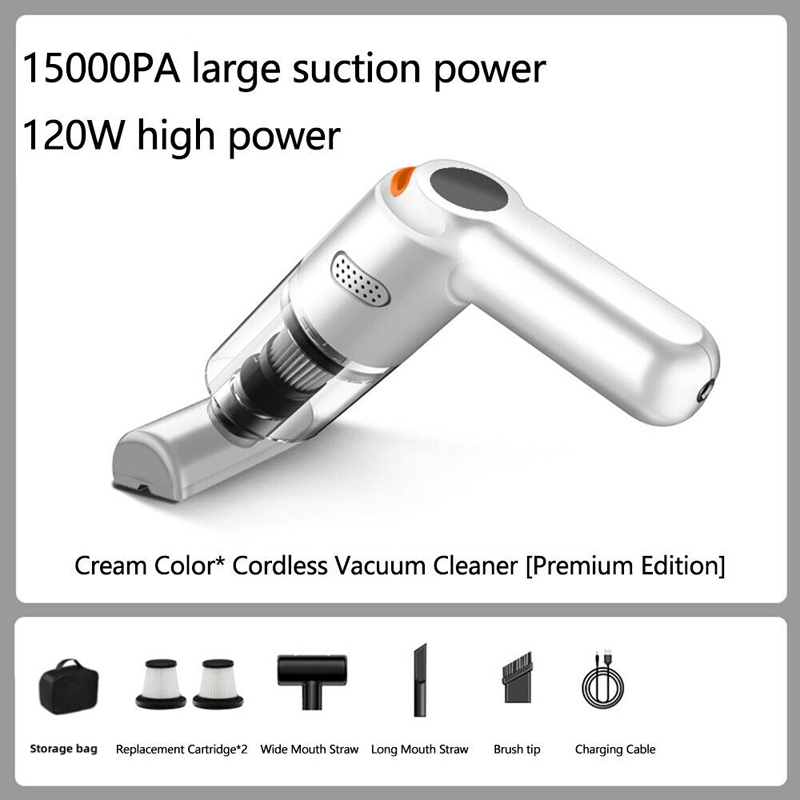 Cordless car vacuum 10000Pa suction, lightweight, long battery life!