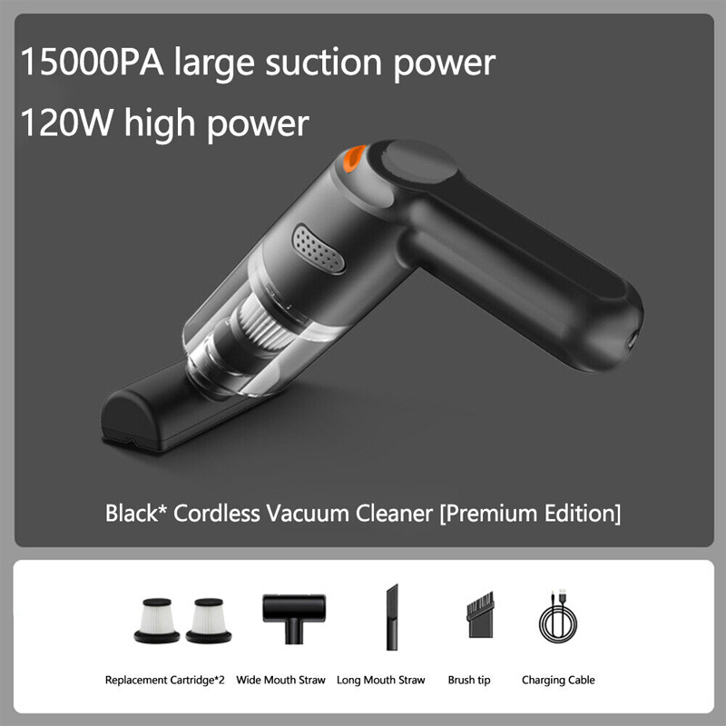 Cordless car vacuum 10000Pa suction, lightweight, long battery life!