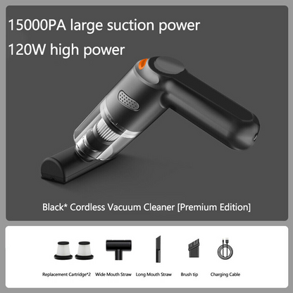 Cordless car vacuum 10000Pa suction, lightweight, long battery life!