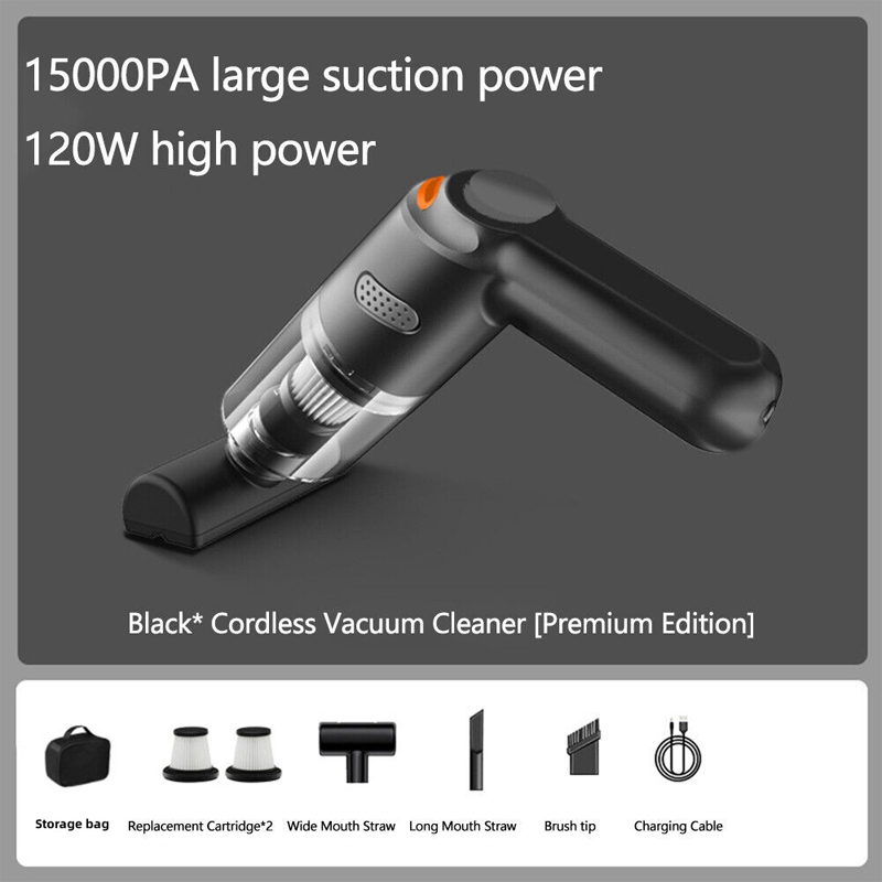 Cordless car vacuum 10000Pa suction, lightweight, long battery life!