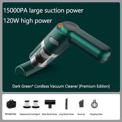 Cordless car vacuum 10000Pa suction, lightweight, long battery life!