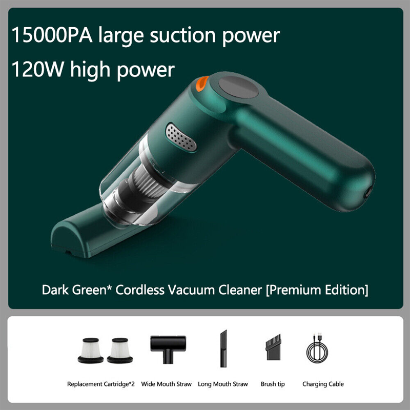 Cordless car vacuum 10000Pa suction, lightweight, long battery life!