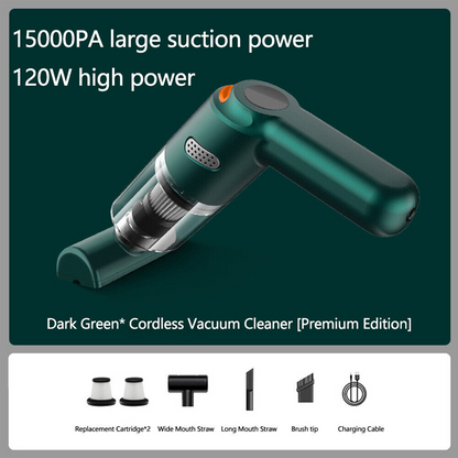 Cordless car vacuum 10000Pa suction, lightweight, long battery life!