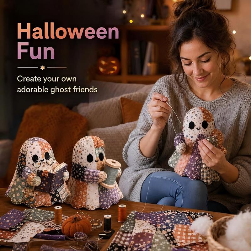 Little Ghost's Cozy Halloween DIY Patchwork Kit