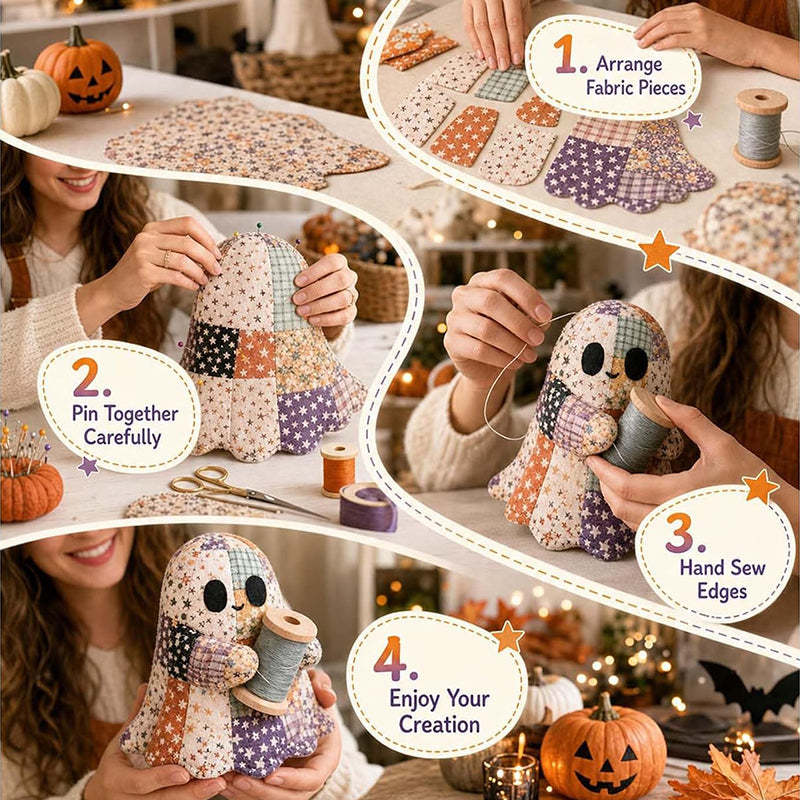 Little Ghost's Cozy Halloween DIY Patchwork Kit