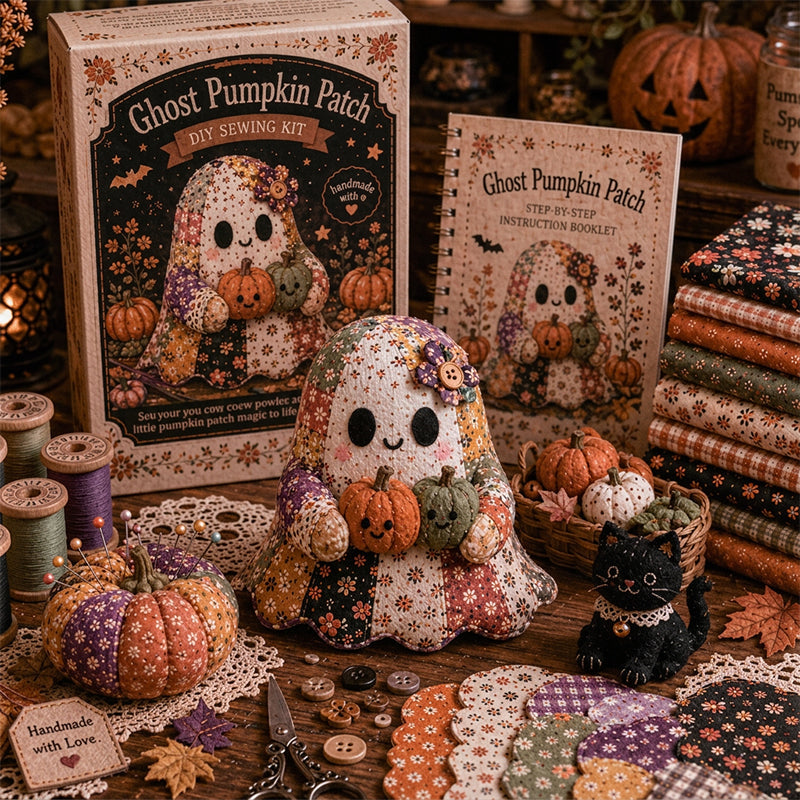 Little Ghost's Cozy Halloween DIY Patchwork Kit