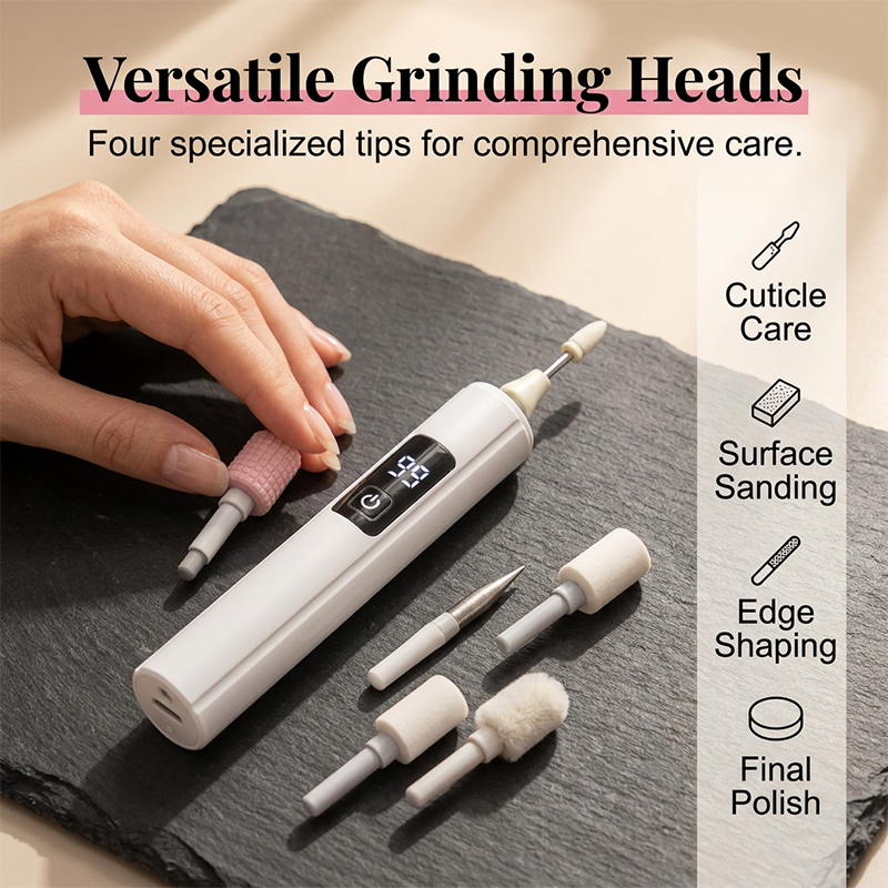 Professional Electric Nail Drill Machine, Portable Electric Nail Polisher with 4 Nail Drill Bits