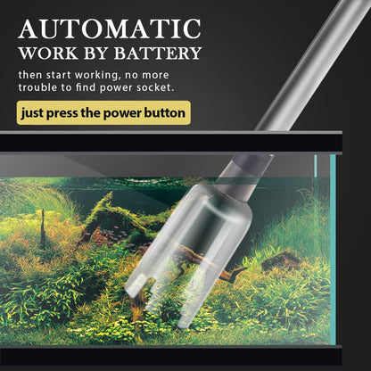 NOW! Electric Aquarium Gravel Cleaner Powerful Suction Fish Tank Vacuum Siphon, Easy Gravel Cleaning & Water Changing
