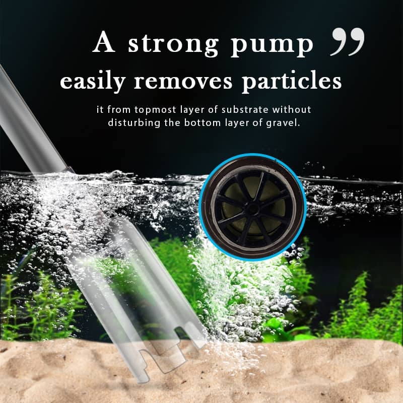 NOW! Electric Aquarium Gravel Cleaner Powerful Suction Fish Tank Vacuum Siphon, Easy Gravel Cleaning & Water Changing
