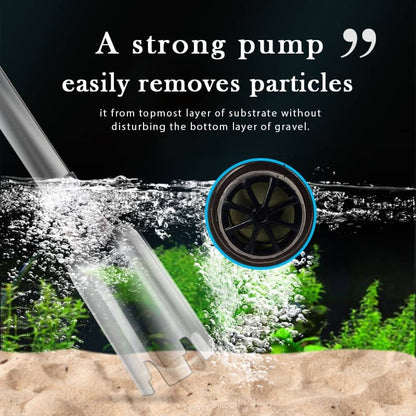 NOW! Electric Aquarium Gravel Cleaner Powerful Suction Fish Tank Vacuum Siphon, Easy Gravel Cleaning & Water Changing