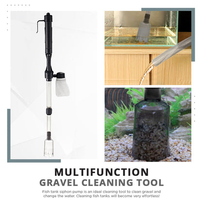 NOW! Electric Aquarium Gravel Cleaner Powerful Suction Fish Tank Vacuum Siphon, Easy Gravel Cleaning & Water Changing