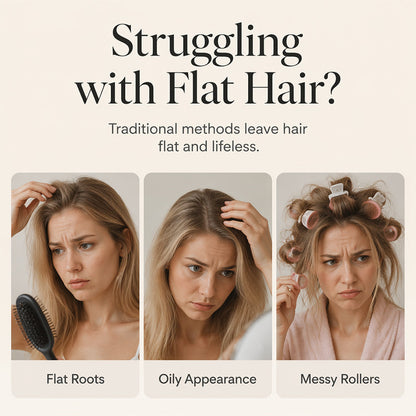 Over 48, Cordless Heated Root Volumizing Hair Clip Portable Styling Tool for Fine, Straight Hair