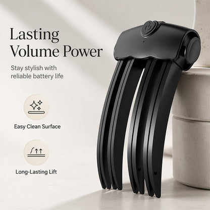 Over 48, Cordless Heated Root Volumizing Hair Clip Portable Styling Tool for Fine, Straight Hair
