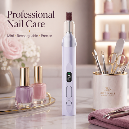 Rechargeable Nail Drill Kit Interchangeable Heads & LED Display