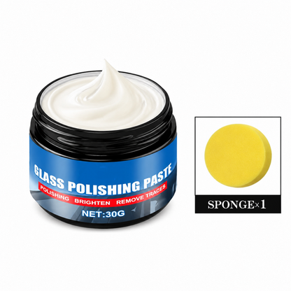 Car Glass Oil Film Remover Eliminates Glare & Wiper Smears, Repels Rain, Works on All Glass Sponge Included!