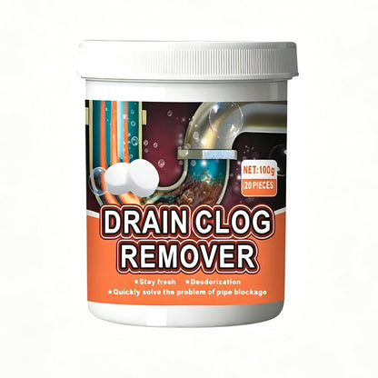 NOW! Active Oxygen Drain Clog Remover Effervescent Tablets, Rapid Dissolving, Odor Elimination, Pipe Safe for Sink