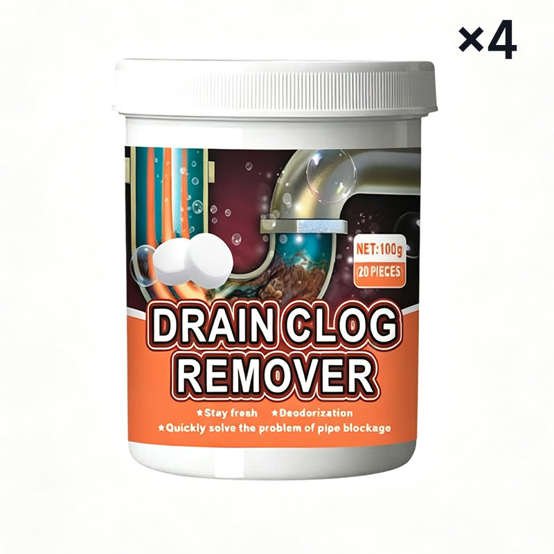 NOW! Active Oxygen Drain Clog Remover Effervescent Tablets, Rapid Dissolving, Odor Elimination, Pipe Safe for Sink