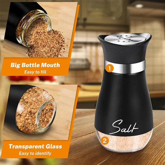 Penguin Design Salt and Pepper Shaker Set Cute Shape, 304 Stainless Steel & Precision Dispensing Lid