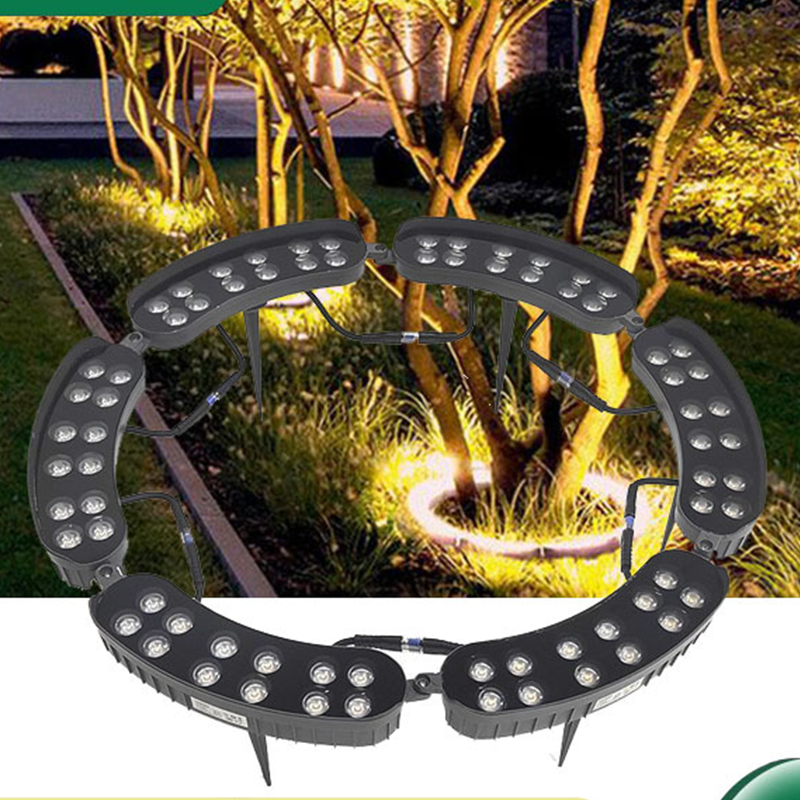 Ring-Shaped Solar Tree Lights Weatherproof Outdoor Spotlights Ideal for Trees, Pillars, and Gardens